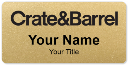 Custom name badges for Crate and Barrel