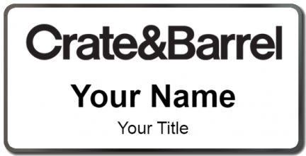 Custom name badges for Crate and Barrel