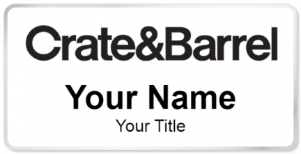 Custom name badges for Crate and Barrel