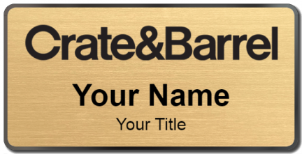 Custom name badges for Crate and Barrel