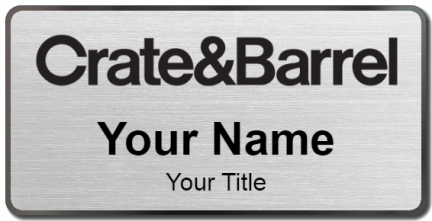 Custom name badges for Crate and Barrel