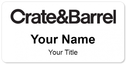 Custom name badges for Crate and Barrel