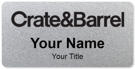 Custom name badges for Crate and Barrel
