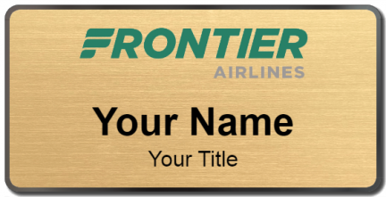 Custom name badges for Frontier Airlines