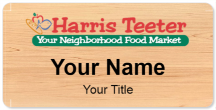 Custom name badges for Harris Teeter