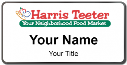Custom name badges for Harris Teeter