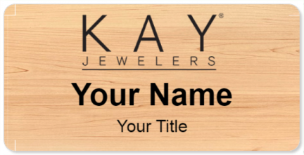 Custom name badges for Kay Jewelers