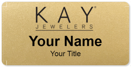 Custom name badges for Kay Jewelers