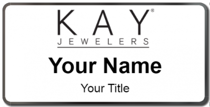Custom name badges for Kay Jewelers