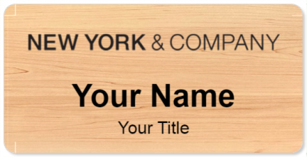Custom name badges for New York and Company