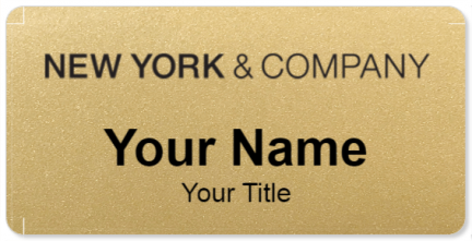 Custom name badges for New York and Company