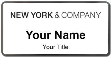 Custom name badges for New York and Company