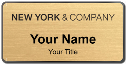 Custom name badges for New York and Company