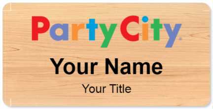 Custom name badges for Party City