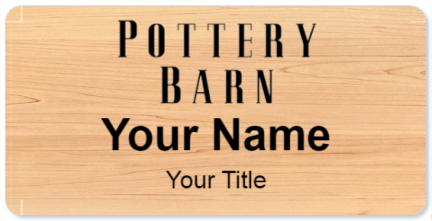 Custom name badges for Pottery Barn