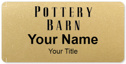 Custom name badges for Pottery Barn
