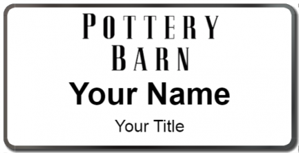 Custom name badges for Pottery Barn