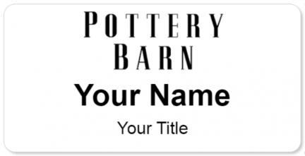 Custom name badges for Pottery Barn