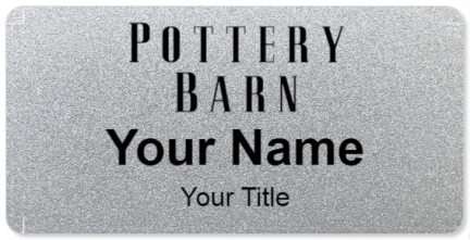 Custom name badges for Pottery Barn