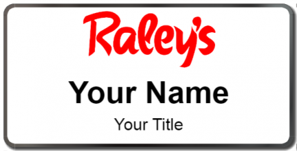 Custom name badges for Raleys