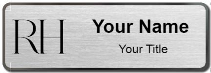 Custom name badges for Restoration Hardware