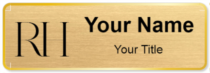 Custom name badges for Restoration Hardware