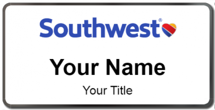 Custom name badges for Southwest Airlines