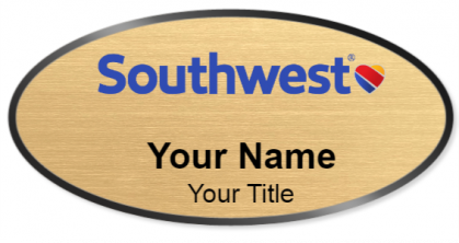 Custom name badges for Southwest Airlines