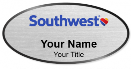 Custom name badges for Southwest Airlines