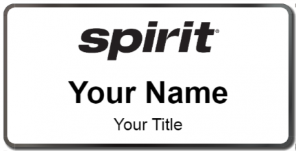 Custom name badges for Spirit Airlines