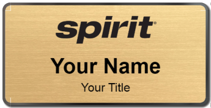 Custom name badges for Spirit Airlines