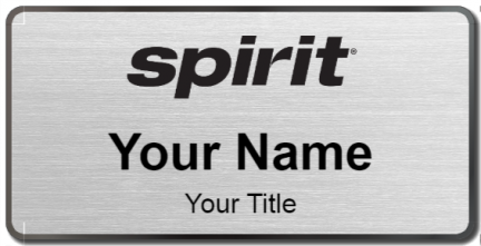 Custom name badges for Spirit Airlines