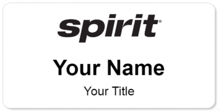 Custom name badges for Spirit Airlines