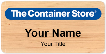 Custom name badges for Container Store