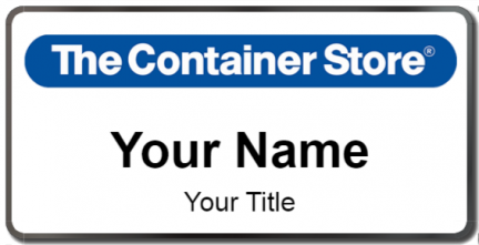 Custom name badges for Container Store