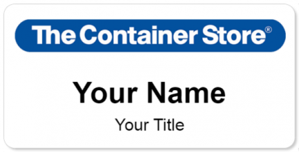 Custom name badges for Container Store