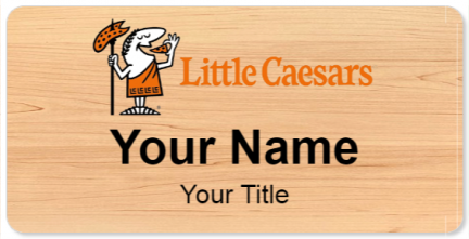 Custom name badges for Little Caesars