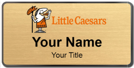 Custom name badges for Little Caesars