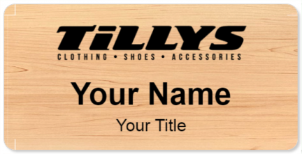 Custom name badges for Tillys