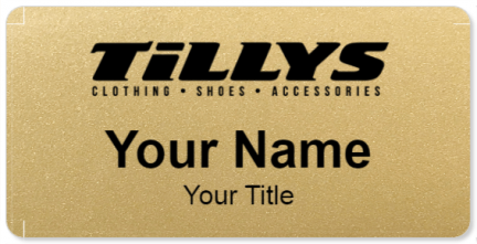 Custom name badges for Tillys