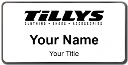 Custom name badges for Tillys