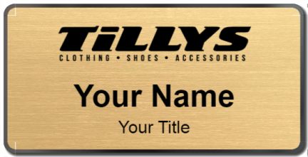 Custom name badges for Tillys