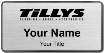 Custom name badges for Tillys