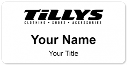 Custom name badges for Tillys
