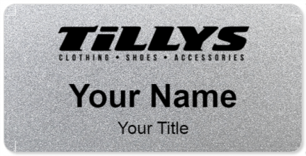 Custom name badges for Tillys
