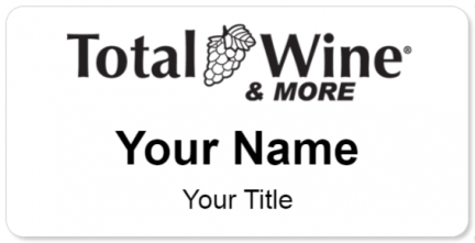 Custom name badges for Total Wine and More