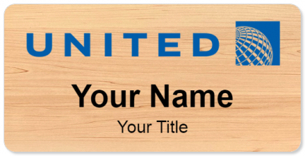 Custom name badges for United Airlines