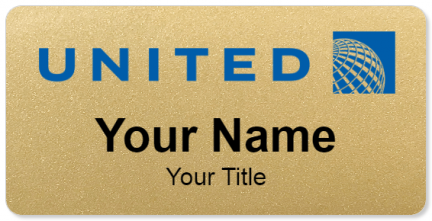 Custom name badges for United Airlines