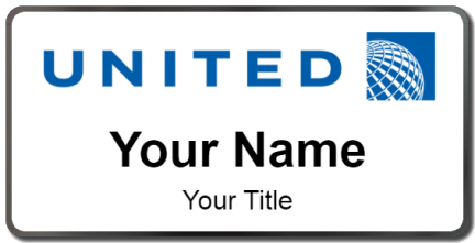 Custom name badges for United Airlines
