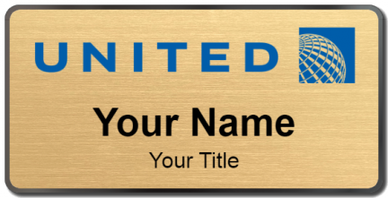 Custom name badges for United Airlines